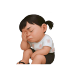 マミ 太っていてぽっちゃりした女の子 (NT)（個別スタンプ：14）