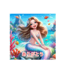 ❤️人魚、人魚のしっぽ❤️文字あり、なし（個別スタンプ：6）