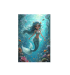 ❤️人魚、人魚のしっぽ❤️文字あり、なし（個別スタンプ：10）