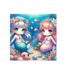 ❤️人魚、人魚のしっぽ❤️文字あり、なし（個別スタンプ：15）