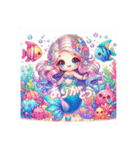 ❤️人魚、人魚のしっぽ❤️文字あり、なし（個別スタンプ：17）