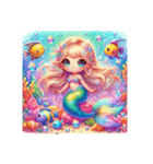 ❤️人魚、人魚のしっぽ❤️文字あり、なし（個別スタンプ：18）