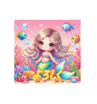 ❤️人魚、人魚のしっぽ❤️文字あり、なし（個別スタンプ：19）