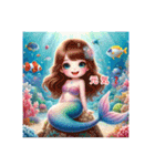 ❤️人魚、人魚のしっぽ❤️文字あり、なし（個別スタンプ：21）