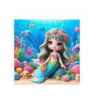 ❤️人魚、人魚のしっぽ❤️文字あり、なし（個別スタンプ：22）