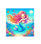 ❤️人魚、人魚のしっぽ❤️文字あり、なし（個別スタンプ：23）
