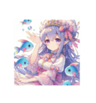 ❤️人魚、人魚のしっぽ❤️文字あり、なし（個別スタンプ：29）