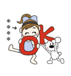 おちゃめとモコは仲良し♡デカ文字（個別スタンプ：4）