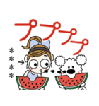 おちゃめとモコは仲良し♡デカ文字（個別スタンプ：14）