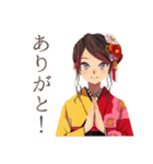 おしとやか着物女子★陶芸の日（個別スタンプ：3）