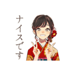 おしとやか着物女子★陶芸の日（個別スタンプ：16）