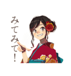 おしとやか着物女子★陶芸の日（個別スタンプ：29）