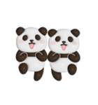 動く！ぷっくりパンダンミニ（個別スタンプ：3）