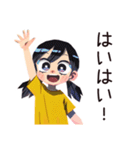 元気な子ども（女の子）★保育園（個別スタンプ：14）