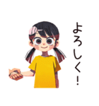 元気な子ども（女の子）★保育園（個別スタンプ：18）
