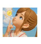 離島育ちの女の子 ポップアップ（個別スタンプ：18）