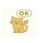金色の猫（個別スタンプ：4）