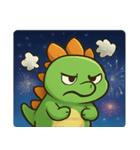 花火ステゴサウルスのわくわくナイト@SFW（個別スタンプ：2）