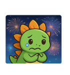 花火ステゴサウルスのわくわくナイト@SFW（個別スタンプ：3）