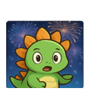 花火ステゴサウルスのわくわくナイト@SFW（個別スタンプ：4）