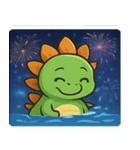 花火ステゴサウルスのわくわくナイト@SFW（個別スタンプ：8）