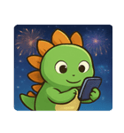 花火ステゴサウルスのわくわくナイト@SFW（個別スタンプ：9）