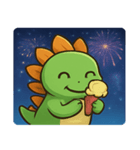 花火ステゴサウルスのわくわくナイト@SFW（個別スタンプ：10）