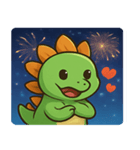 花火ステゴサウルスのわくわくナイト@SFW（個別スタンプ：11）