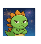 花火ステゴサウルスのわくわくナイト@SFW（個別スタンプ：16）