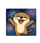 花火コツメカワウソのわくわくナイト@SFW（個別スタンプ：1）