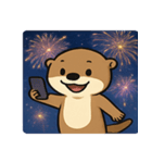 花火コツメカワウソのわくわくナイト@SFW（個別スタンプ：5）