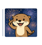 花火コツメカワウソのわくわくナイト@SFW（個別スタンプ：6）