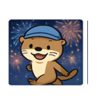 花火コツメカワウソのわくわくナイト@SFW（個別スタンプ：7）