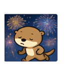 花火コツメカワウソのわくわくナイト@SFW（個別スタンプ：8）