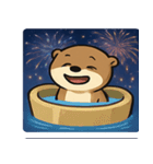 花火コツメカワウソのわくわくナイト@SFW（個別スタンプ：9）