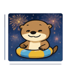 花火コツメカワウソのわくわくナイト@SFW（個別スタンプ：10）
