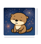 花火コツメカワウソのわくわくナイト@SFW（個別スタンプ：11）