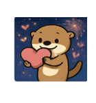 花火コツメカワウソのわくわくナイト@SFW（個別スタンプ：13）