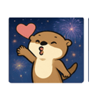 花火コツメカワウソのわくわくナイト@SFW（個別スタンプ：15）
