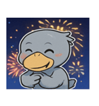 花火ハシビロコウのクールナイト@SFW（個別スタンプ：1）