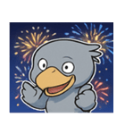 花火ハシビロコウのクールナイト@SFW（個別スタンプ：4）