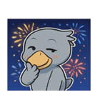 花火ハシビロコウのクールナイト@SFW（個別スタンプ：10）