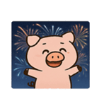 花火ブタのハッピーナイト@SFW（個別スタンプ：1）