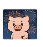 花火ブタのハッピーナイト@SFW（個別スタンプ：4）