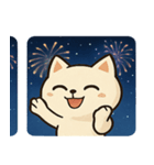 花火ネコのきらめきナイト@SFW（個別スタンプ：6）