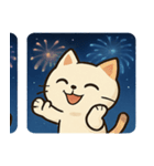 花火ネコのきらめきナイト@SFW（個別スタンプ：10）