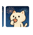 花火ネコのきらめきナイト@SFW（個別スタンプ：14）