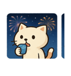 花火ネコのきらめきナイト@SFW（個別スタンプ：15）