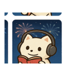 花火ネコのきらめきナイト@SFW（個別スタンプ：22）