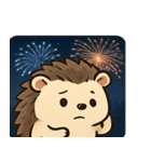 花火ハリネズミのきらきらナイト@SFW（個別スタンプ：4）